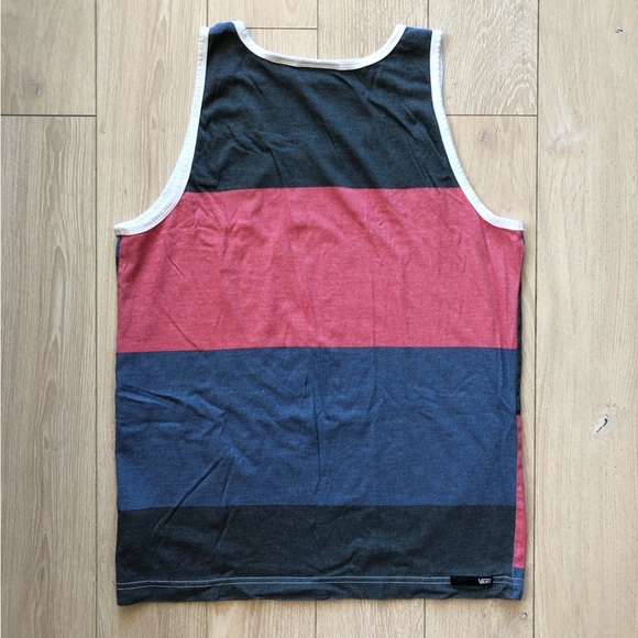 Vans Multicolor Striped Tank Top in Blue & Red Men’s Size S - Picture 2 of 10